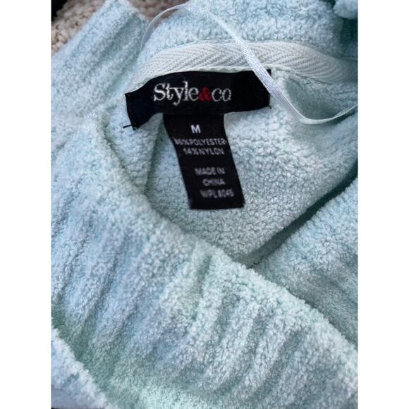 Vintage 2000s Teal Style & Co Size Medium Pastel Cowl Neck Sweater - Picture 4 of 4